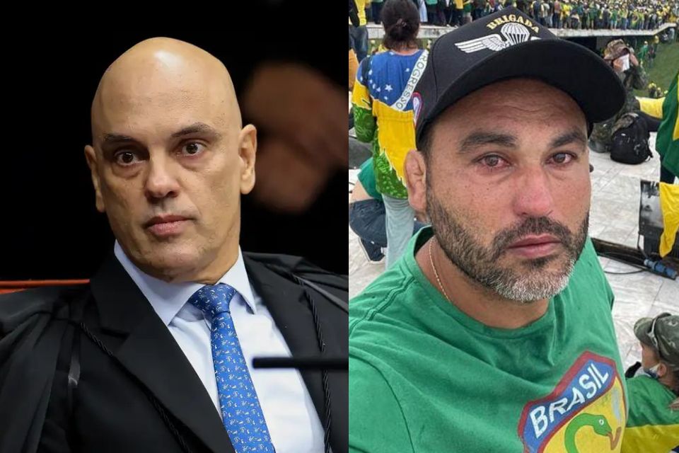 L&eacute;o &Iacute;ndio, como &eacute; conhecido, virou r&eacute;u no Supremo pelo envolvimento nos atos golpistas de 8 de janeiro de 2023/fotos: Antonio Augusto/STF e Reprodu&ccedil;&atilde;o/Facebook