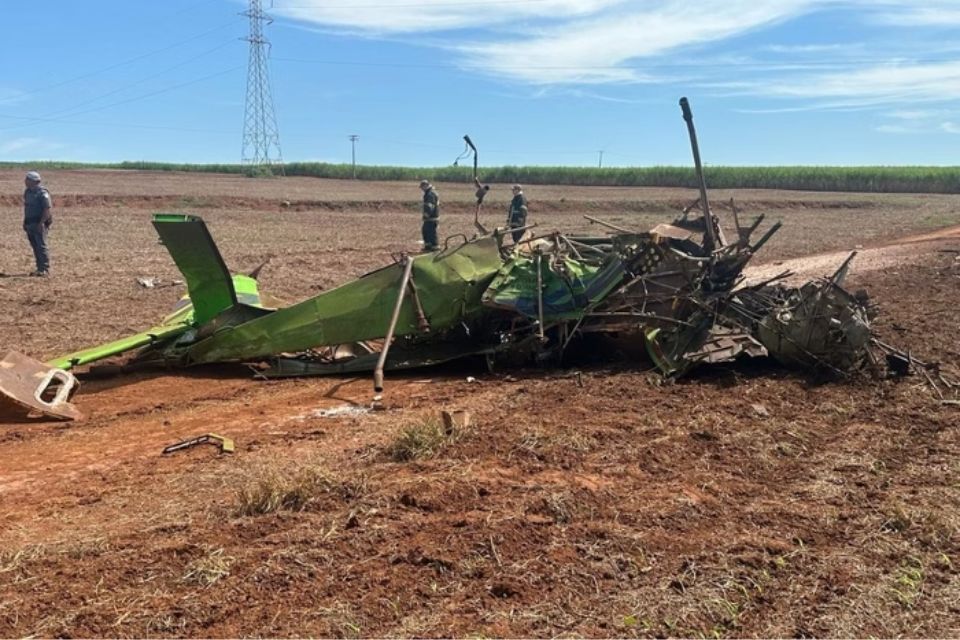 O avião só possui um assento/Crédito: Divulgação/Defesa Civil O avião só possui um assento/Crédito: Divulgação/Defesa Civil