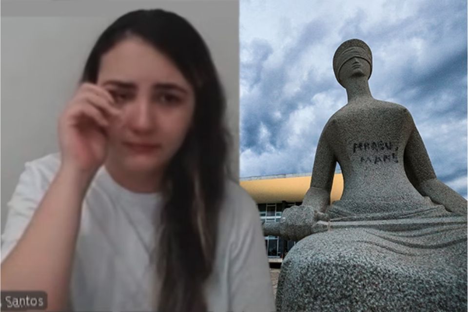 Pichadora prestando depoimento/Crédito: Reprodução