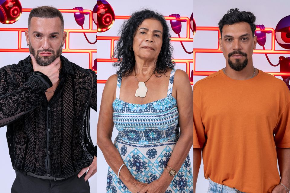 Diego, Vilma e Vinícius disputam a preferência do público/Foto: Divulgação/Globo Diego, Vilma e Vinícius disputam a preferência do público/Foto: Divulgação/Globo