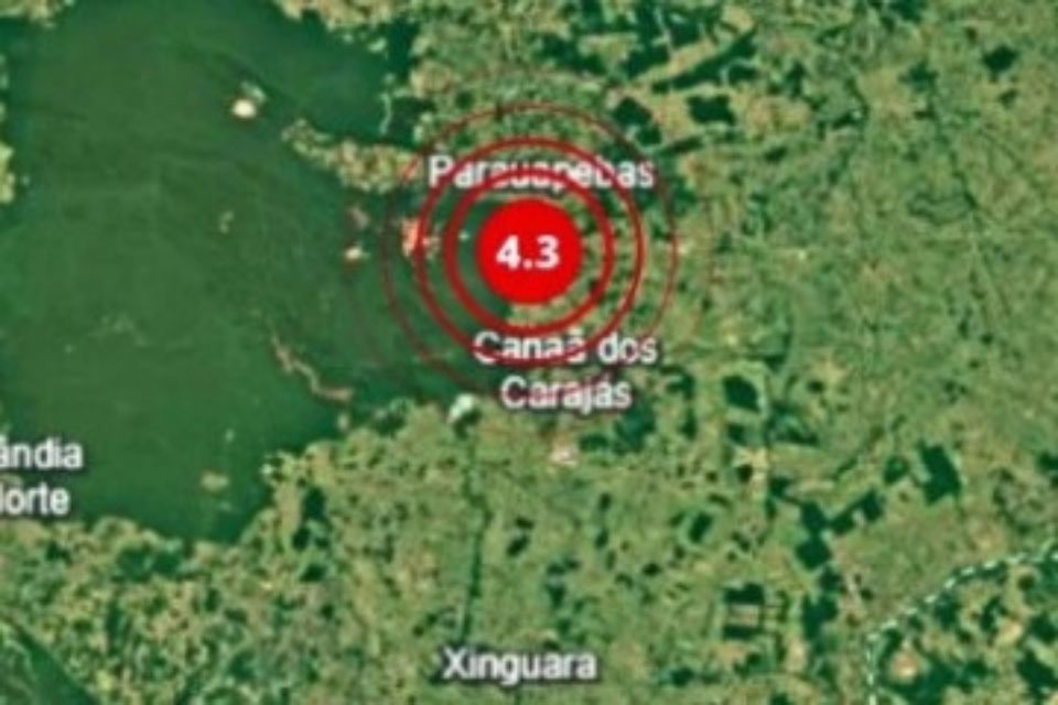 O abalo sísmico foi de magnitude 4.3 na Escala Richter, que vai até 10 pontos/foto: Reprodução/Instagram/@redesismograficabr