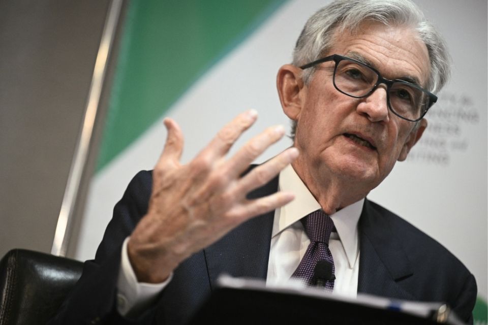 O presidente do FED (Federal Reserve System, na sigla em inglês), Jerome Powell/foto: BRENDAN SMIALOWSKI/AFP O presidente do FED (Federal Reserve System, na sigla em inglês), Jerome Powell/foto: BRENDAN SMIALOWSKI/AFP