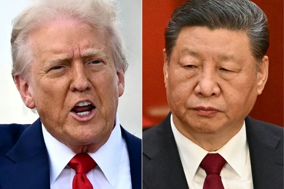Nessa segunda-feira (7), Trump ameaçou a China com tarifas adicionais de 50% caso Pequim não recue da decisão de impor tarifas recíprocas à Washington/foto: MANDEL NGAN, PEDRO PARDO/AFP Nessa segunda-feira (7), Trump ameaçou a China com tarifas adicionais de 50% caso Pequim não recue da decisão de impor tarifas recíprocas à Washington/foto: MANDEL NGAN, PEDRO PARDO/AFP