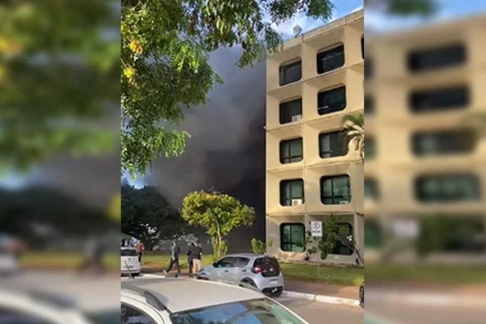 Incêndio foi registrado na tarde desta segunda-feira (7)/foto: Material cedido ao Metrópoles