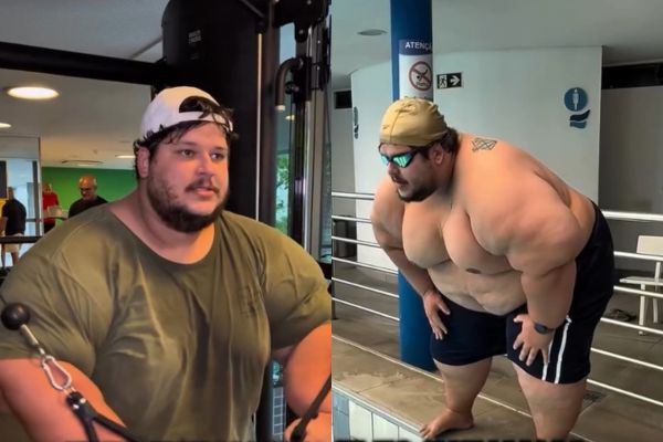 O recifense Júlio Mamute de 34 anos chegou a pesar 288 quilos/@mamuteofficial via Instagram O recifense Júlio Mamute de 34 anos chegou a pesar 288 quilos/@mamuteofficial via Instagram