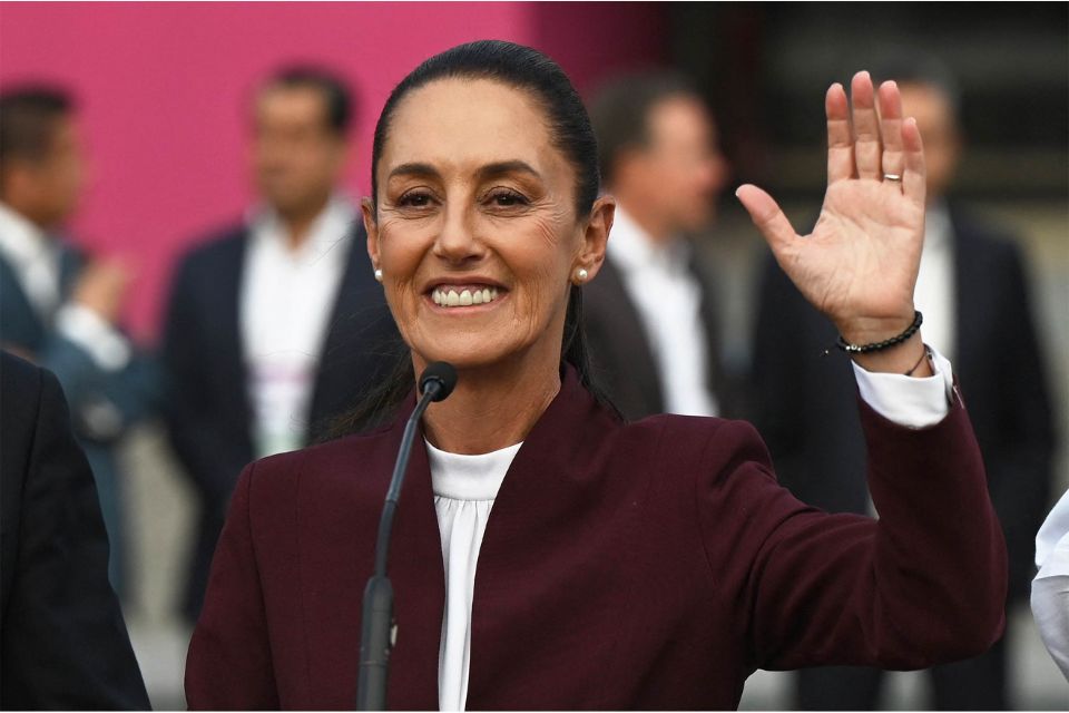 Claudia Sheibaum, presidente de esquerda do M&eacute;xico/Cr&eacute;dito: Yuri Cortez/AFP/Getty Images