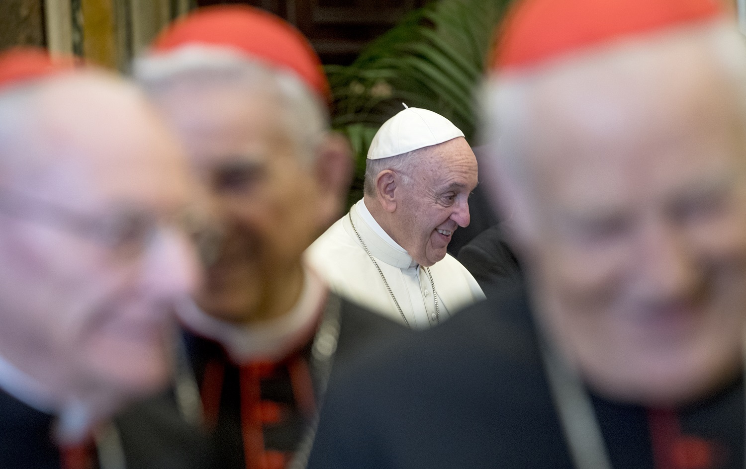 Papa Francisco em cerimônia com cardeais./Foto: Claudio Peri/Pool/AFP Papa Francisco em cerimônia com cardeais./Foto: Claudio Peri/Pool/AFP