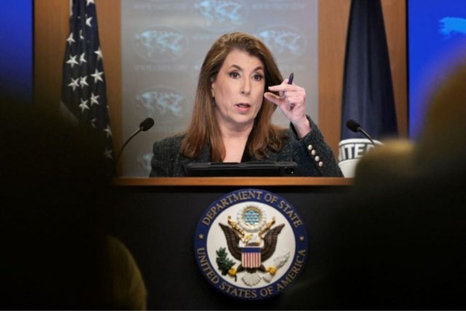Porta-voz do Departamento de Estado, Tammy Bruce/foto: AFP Porta-voz do Departamento de Estado, Tammy Bruce/foto: AFP