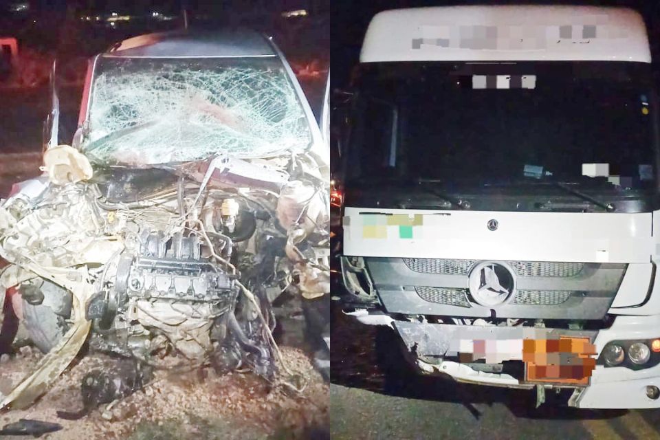 A suspeita &eacute; de que o carro entrou na contram&atilde;o da rodovia./Divulga&ccedil;&atilde;o/PRF