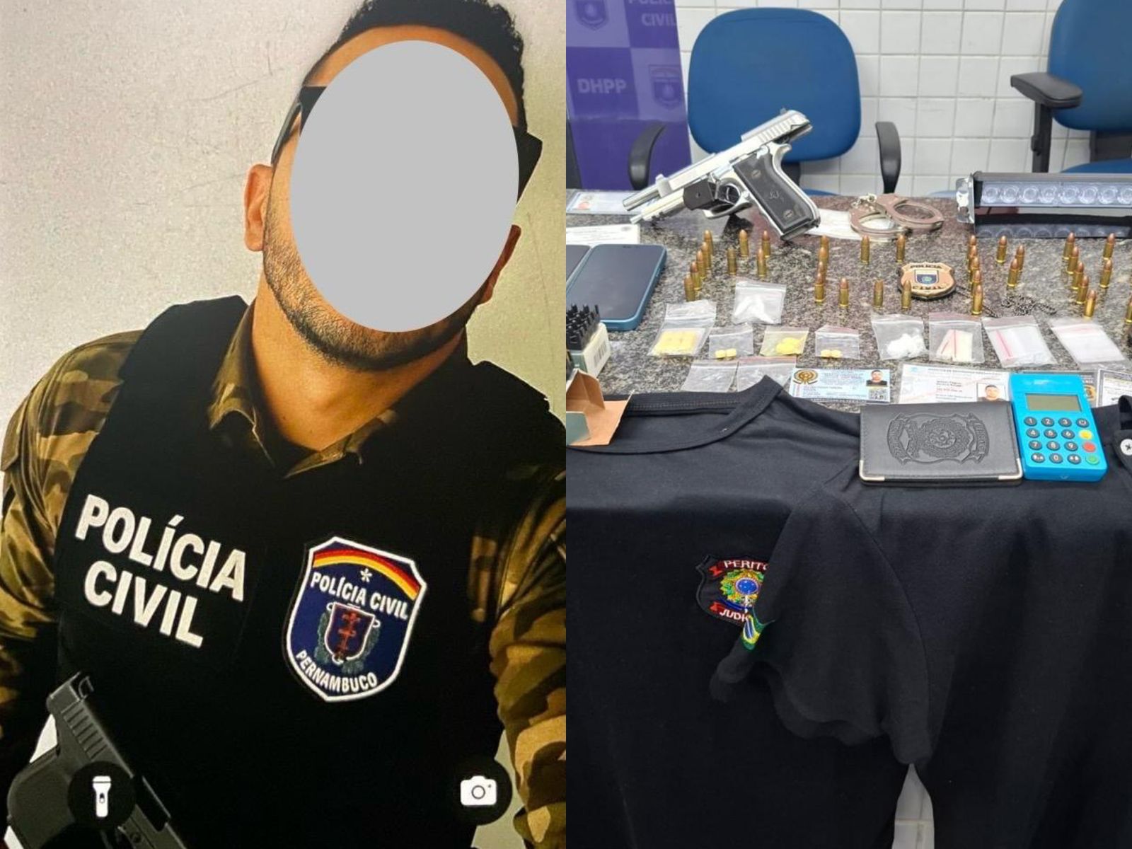 O suspeito foi perseguido e preso/Foto: Divulgação/PCPE