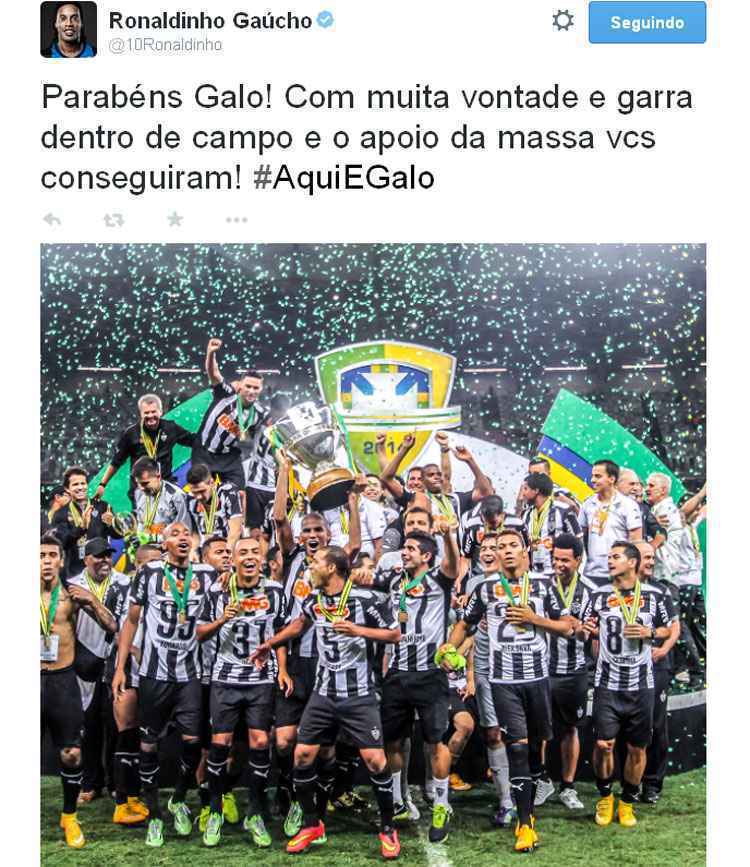 Parabéns Galo! Com muita vontade e garra dentro de campo e o apoio da massa vcs conseguiram! #AquiEGalo