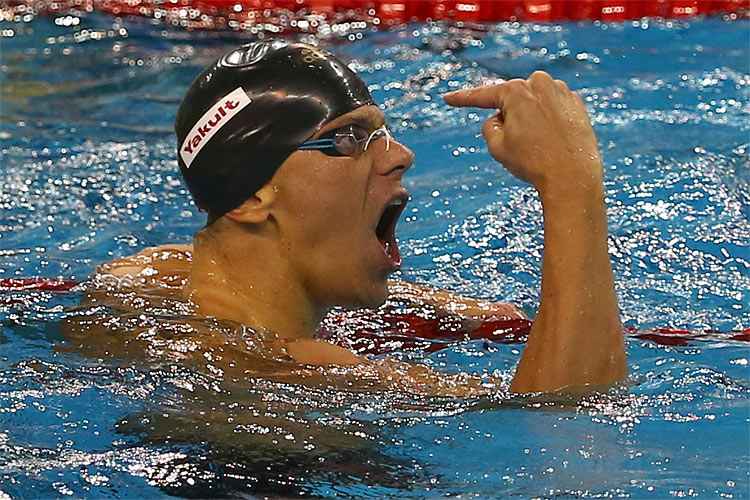 Cielo pulou na piscina em quarto e ultrapassou todos os adversários para levar o ouro