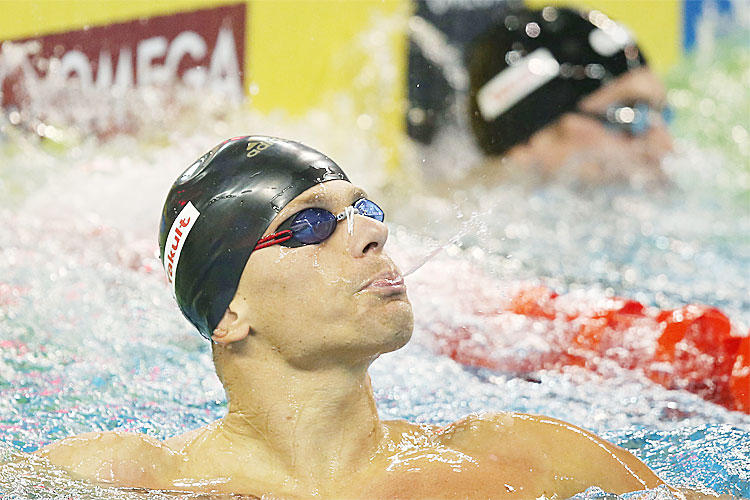 Cesar Cielo (foto) foi superado por Nicholas Santos e faturou o segundo lugar no Brasileiro de Natação
