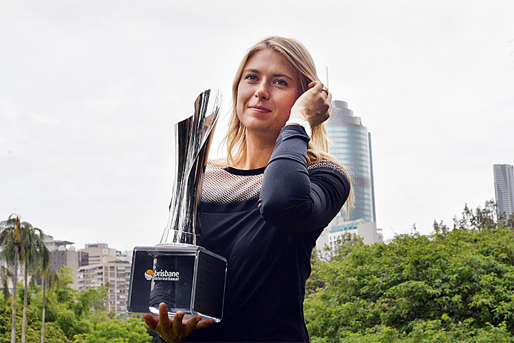 Sharapova foi campeã do primeiro torneio que disputou na temporada e chegou aos 7.335 pontos