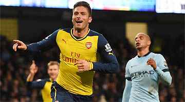 Giroud marcou segundo gol da vitória do Arsenal
