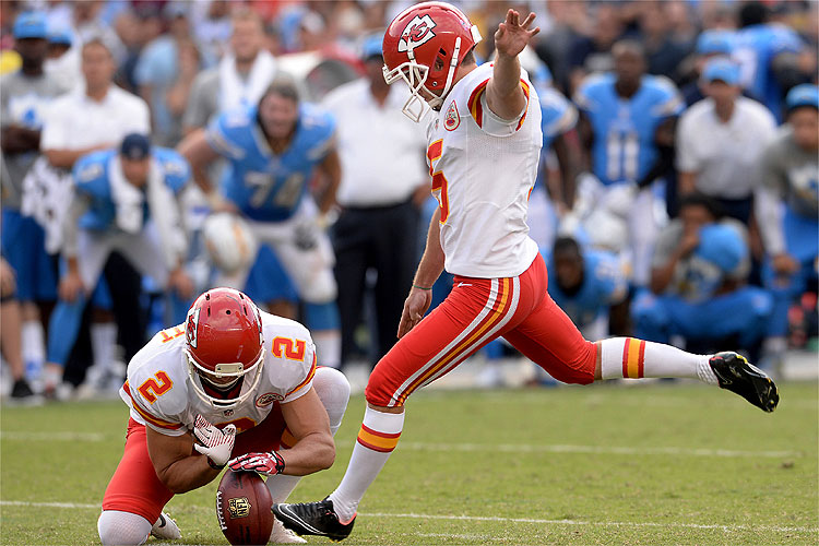 Brasileiro Cairo Santos é o "kicker" do Kansas City Chiefs, equipe que disputa a National Football League