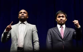 Juntos, Floyd Mayweather e Manny Pacquiao embolsarão US$ 250 milhões apenas para se enfrentarem no ringue