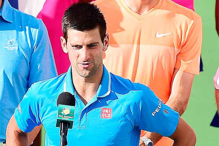 Líder no ranking da ATP, Djokovic (foto) permaneceu com 4 mil pontos de vantagem para Federer