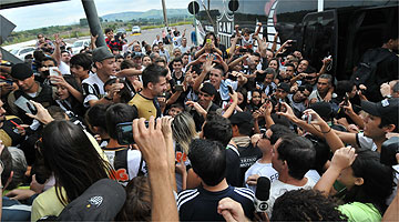 Atlético teve recepção calorosa em Varginha