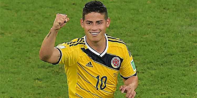 James Rodríguez, um dos destaques do Real Madrid, também está na lista colombiana para a Copa América