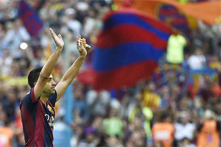 Em 17 temporadas, Xavi disputou 764 partidas com a camisa do Barcelona e marcou 86 gols
