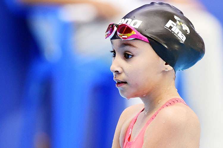 Na manhã deste sábado, a pequena Alzain Tareq registrou a marca de 35s78 no Mundial de Kazan