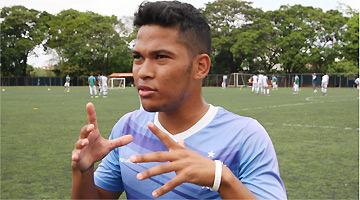 Octávio Felinto Neto, de 17 anos, está há três meses treinando na Toca da Raposa I