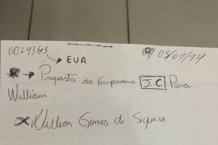 Marlone ainda guarda foto do papel com assinatura de Willian após conversa religiosa com o meia nos EUA