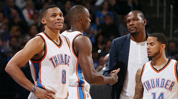 Recuperado, Russell Westbrook tem atuação decisiva no comando do Oklahoma City Thunder