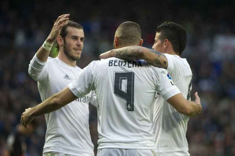O galês Gareth Bale (E) foi o autor de 4 gols para o Real Madrid na partida