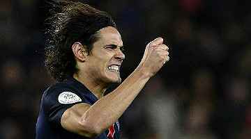 Cavani marcou um dos gols da vitória do PSG