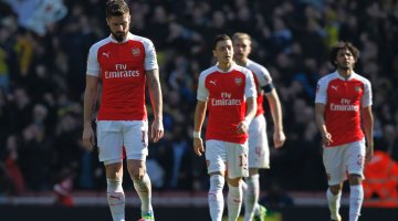 Eliminado da Copa, Arsenal está a 8 pontos do Leicester no campeonato nacional