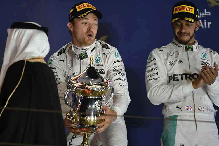 Última vitória de Nico Rosberg na Fórmula 1 foi no Grande Prêmio de Bahrein, no último domingo