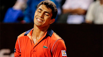 Thiago Monteiro voltou a sofrer uma derrota para Pablo Cuevas e está fora do Torneio de Hamburgo