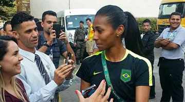 Jogadoras brasileiras tiraram muitas selfies