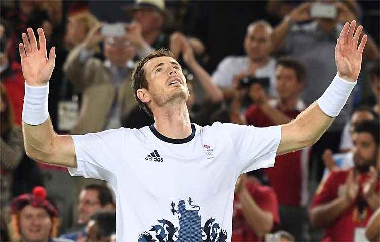 Murray superou argentino Juan Martín Del Potro por 3 sets a 1, com parciais de 7/5, 4/6, 6/2 e 7/5