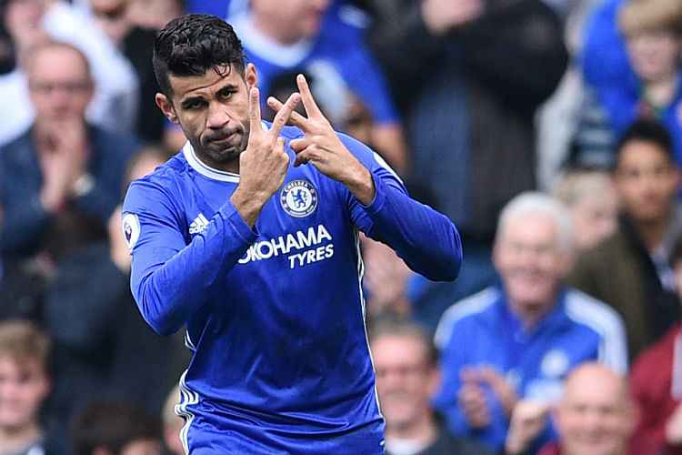 Diego Costa marca um dos gols da vitória do Chelsea e homenageou companheiro Willian