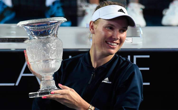 Caroline Wozniacki, de 26 anos, sagrou-se campeã do torneio disputado na China