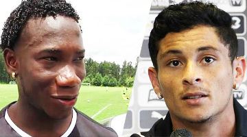 Caicedo (e) e Diogo Barbosa (d) são os novos contratados do Cruzeiro para a temporada 2017