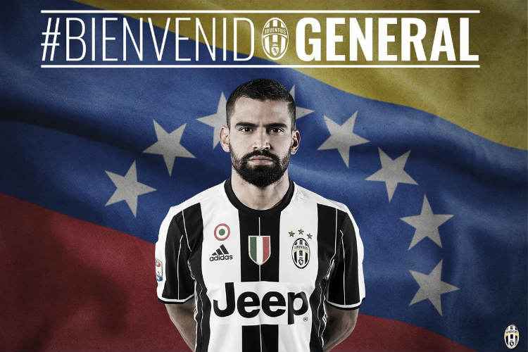Rincón será o primeiro venezuelano a vestir a camisa da Juventus