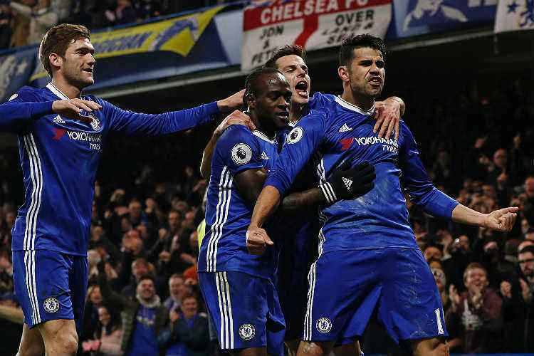 Diego Costa abriu placar para Chelsea e chegou a 15 gols na artilharia da Premier League 
