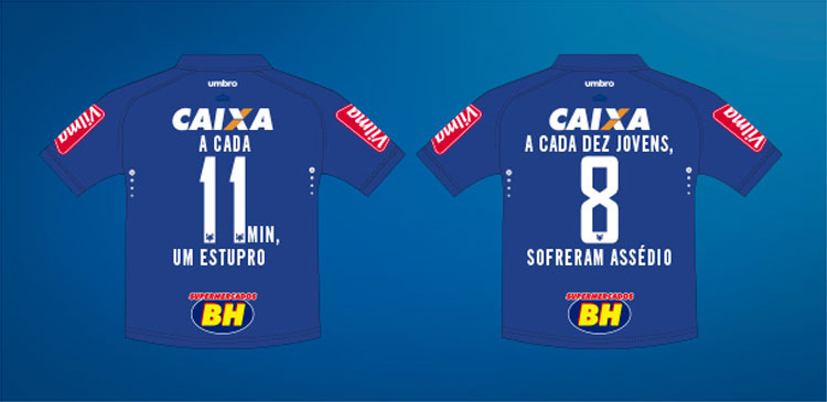 Camisas dos jogadores terão um dado específico sobre desigualdade e violência contra as mulheres