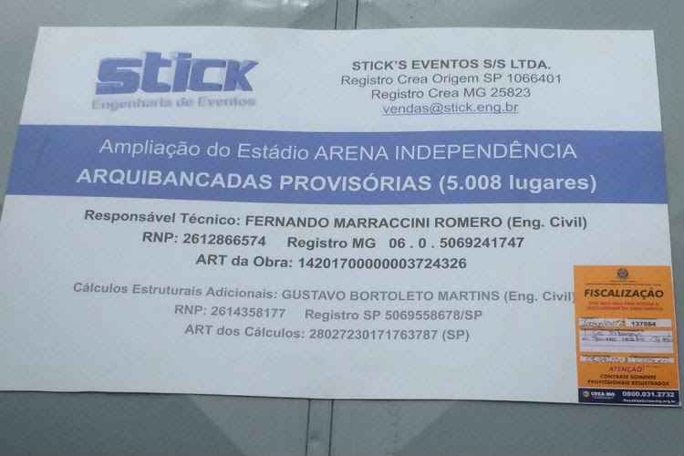 Quem toca a obra é a Stick Engenharia de Eventos, uma empresa de Piracicaba, São Paulo