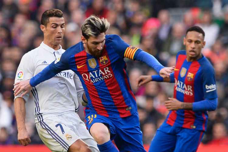 Cristiano Ronaldo, Messi e Neymar são os principais astros de suas respectivas equipes
