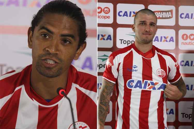Jeanderson (E) e Aislan (D) foram apresentados como reforços do Náutico nesta sexta-feira, no CT