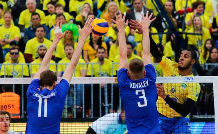 Seleção Brasileira venceu a Rússia e garantiu vaga na semifinal da Liga Mundial