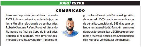 O comunicado publicado na capa do jornal carioca