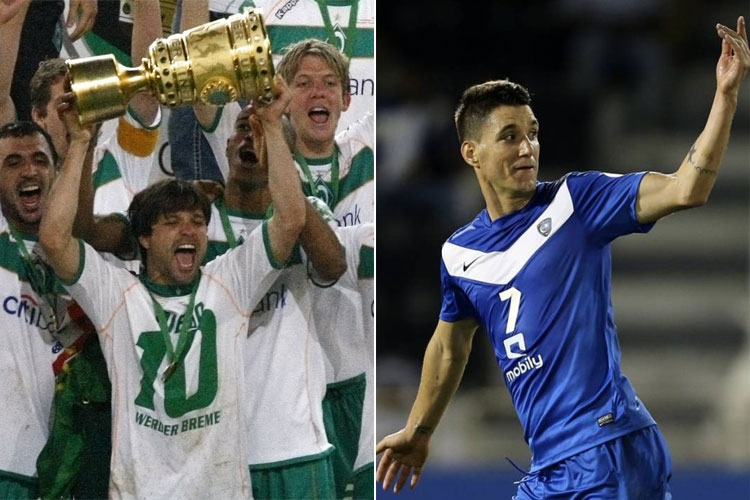 Diego jogou bem pelo Werder Bremen, da Alemanha. Thiago foi ídolo do Al Hilal, da Arábia Saudita