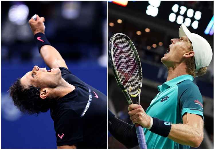 Espanhol Rafael Nadal (e) buscará neste domingo o tricampeonato do US Open, em Nova York