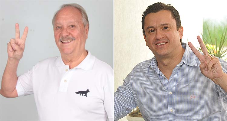 Wagner Pires de Sá, de 76 anos, e Sérgio Santos Rodrigues, de 35, concorrem à presidência nesta segunda